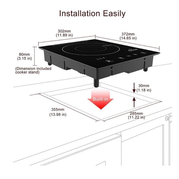 Duxtop Portable Induction Cooktop, Countertop Burner, Model E210C2-1800W - Picture 8 of 8